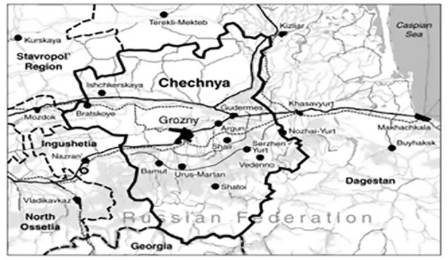 Рисунок 1 : Военное вторжение России в Чечню во время Первой чеченской войны