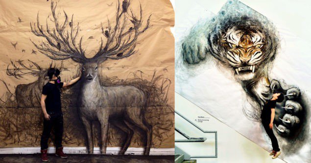 Фрески животных как прыжок из настенной галереи