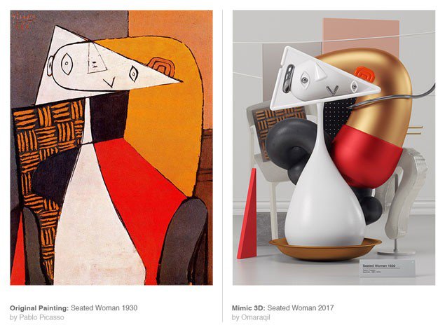 Картини Пікассо як сучасні цифрові скульптури